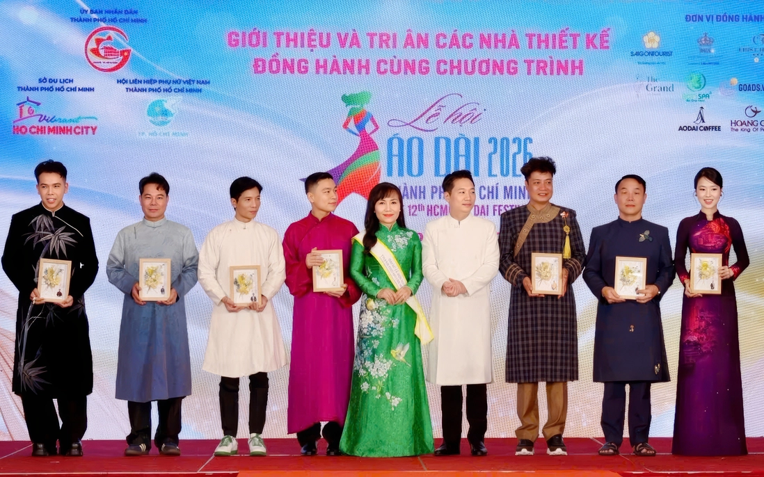 Tri ân các nhà thiết kế đồng hành cùng Lễ hội Áo dài TP Hồ Chí Minh 2026