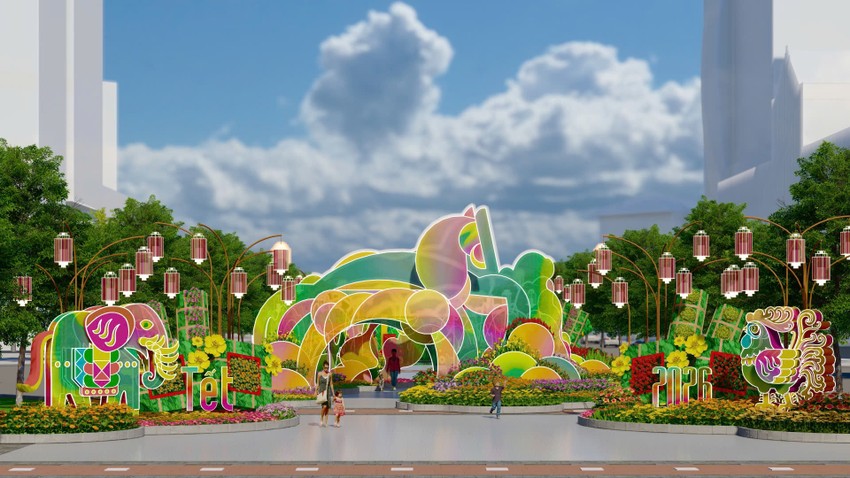 Chín hồng mao” mang ý nghĩa viên mãn - cát tường - trọn vẹn, kết hợp các gam màu nóng - lạnh và hiệu ứng sơn chuyển màu. 