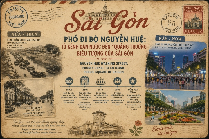 Phố đi bộ Nguyễn Huệ: Lịch sử, kiến trúc và những điều đáng khám phá